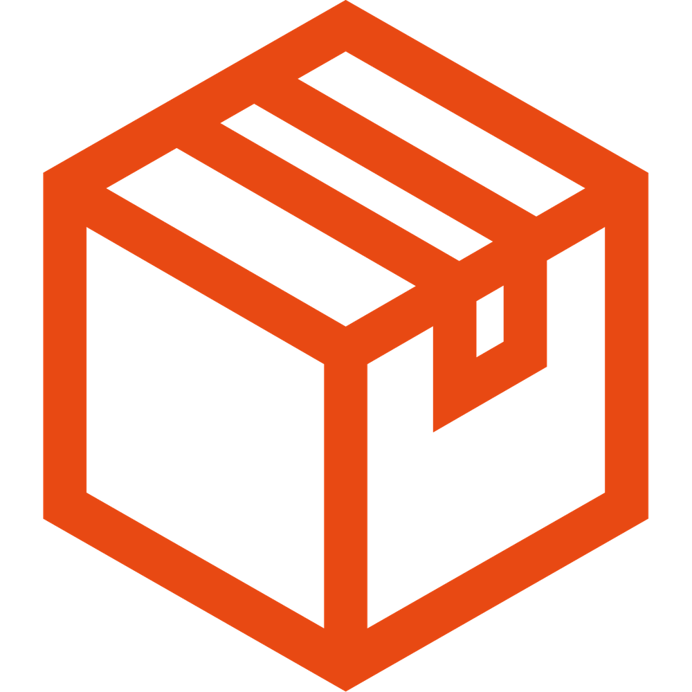 Symbol cardboard box – stands for 100% reliable deliveries