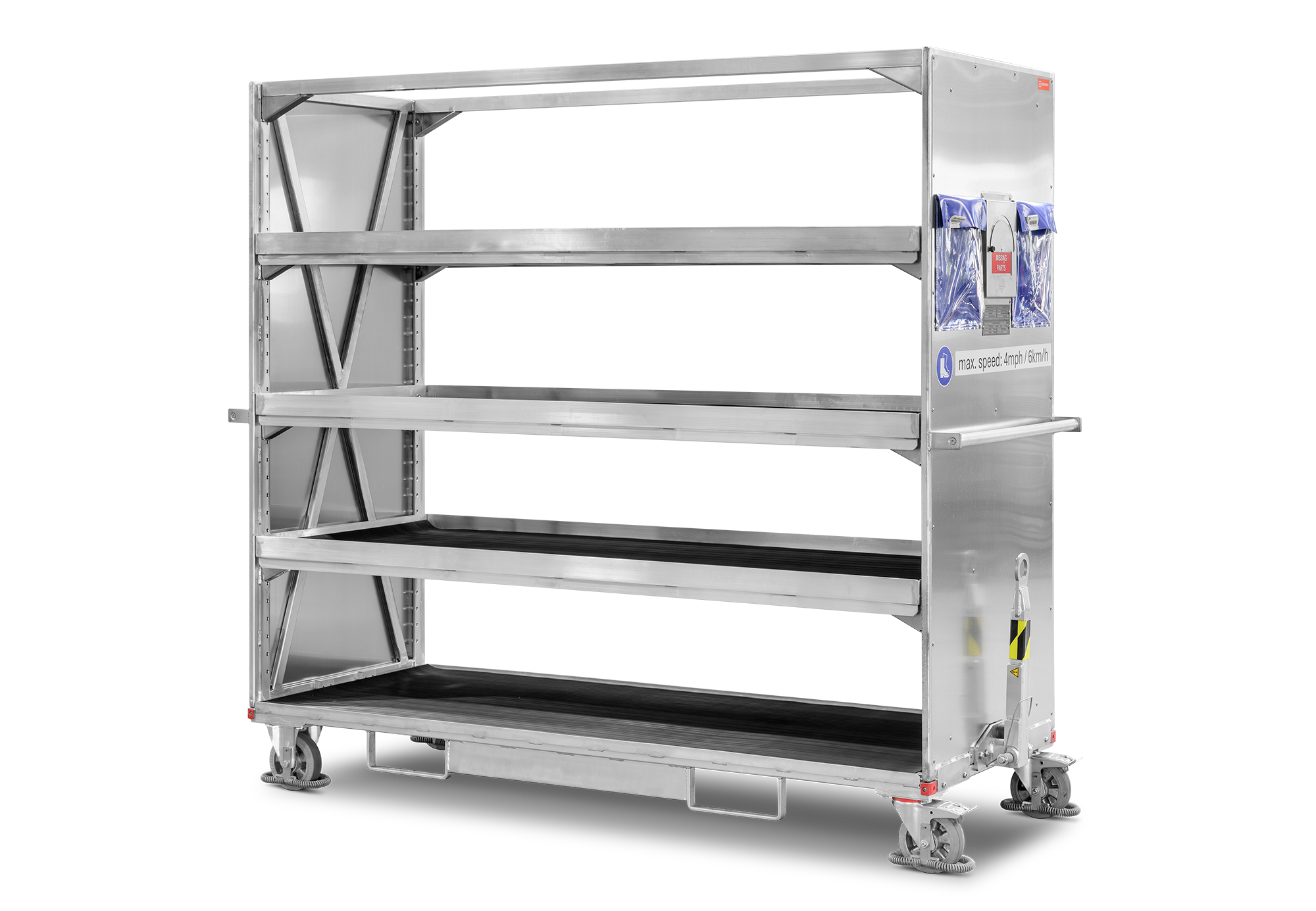 Produktionsstraße mit Fahrzeugkarosserien in einer Automobilfabrik.