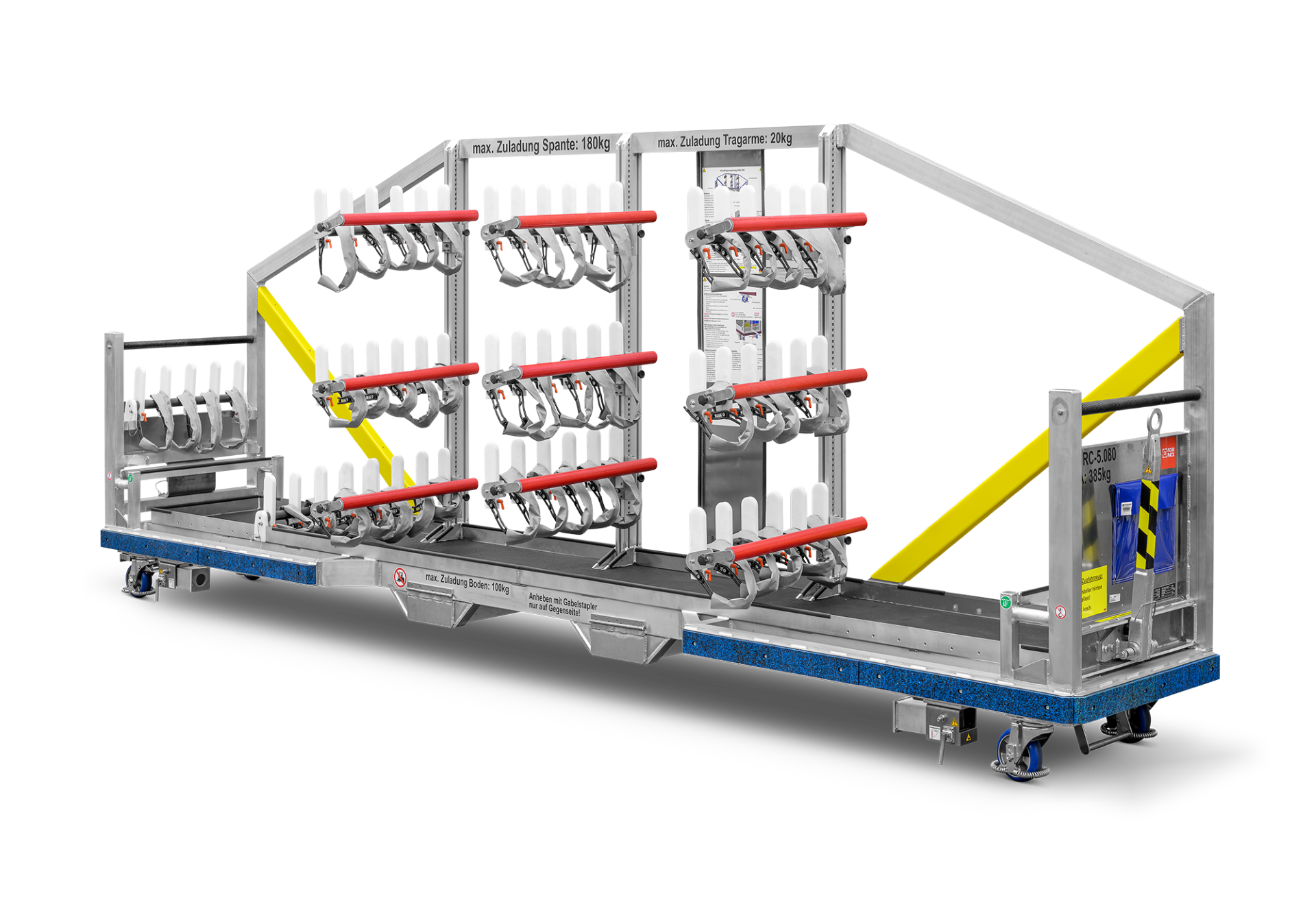 Große Holzkisten auf Paletten in einer Industriehalle von FOUR PACK